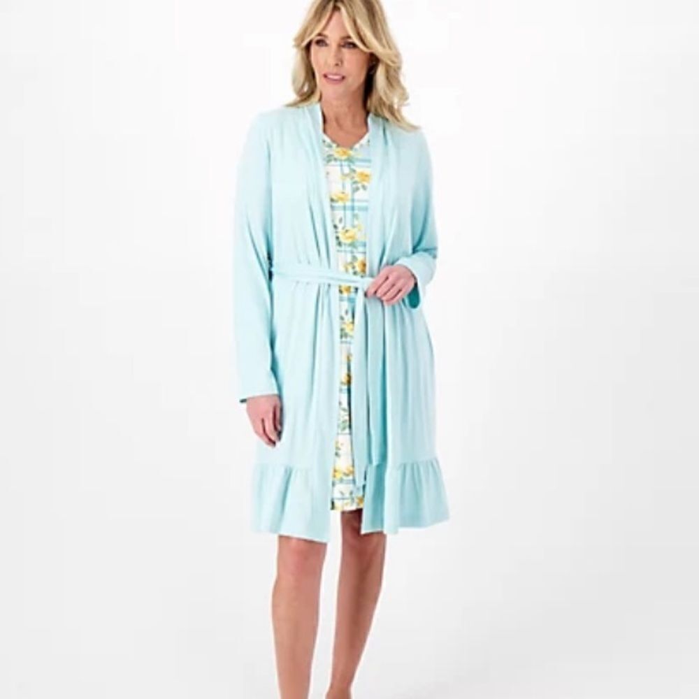 Berkshire Nightgown & Robe Set Sz M New